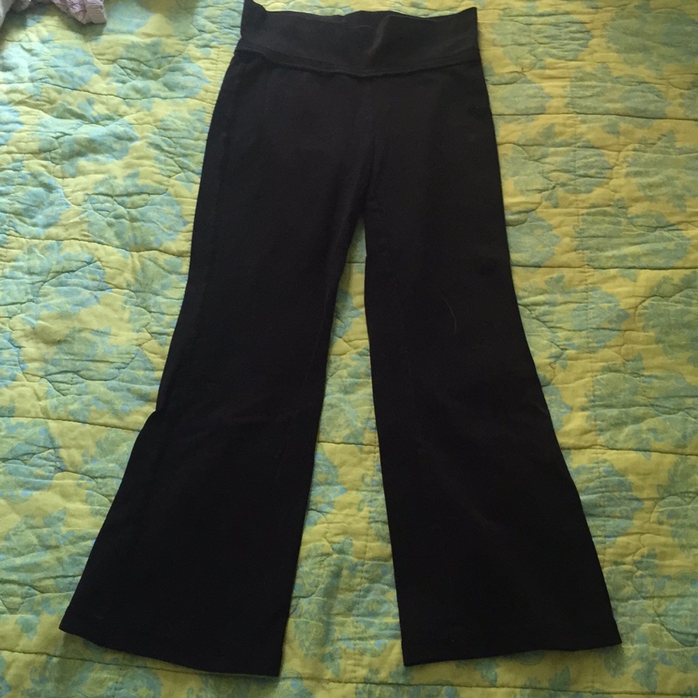 Justice black yoga pants.